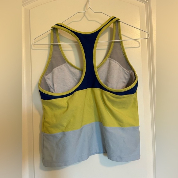 Nike Vintage retro blue snd green striped exercise tank - Picture 4 of 5